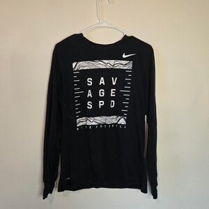 Men's Unisex Nike Dri Fit Savage Speed Football Long Sleeve Top Medium